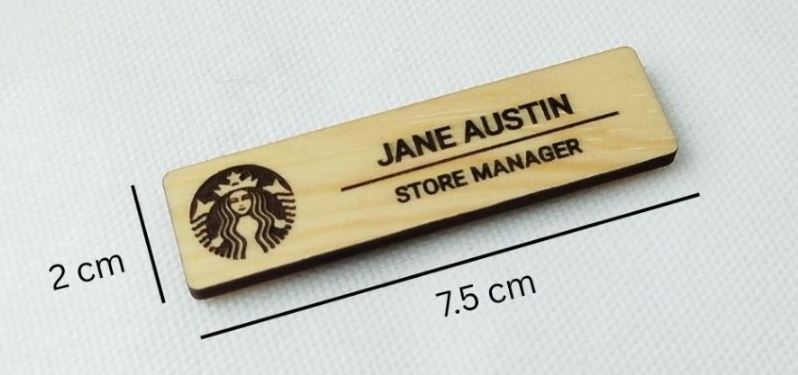 NAME TAG KAYU GRAVIR